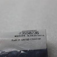 T3550236 TRIUMPH WASHER 14.0X20 0X1.6 NEW OEM NOS
