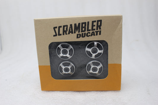 97380281B NEW OEM 2015-2022 DUCATI SCRAMBLER BILLET ALMUNIUM FRAME PLUGS