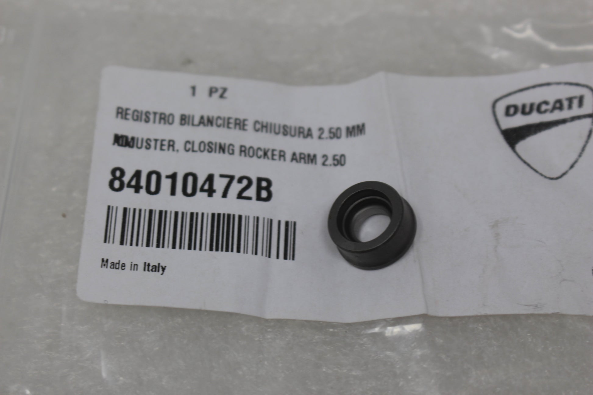 84010472B NEW OEM 2013-2025 DUCATI ADJUSTER, CLOSING ROCKER ARM 2.50MM PANIGALE DIAVEL