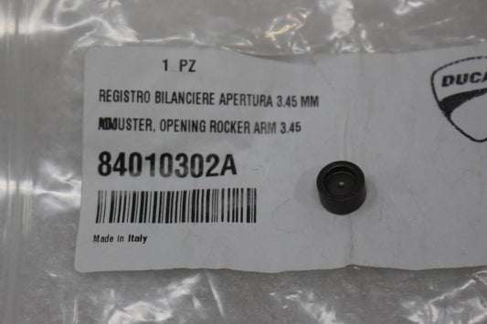 84010302A NEW OEM 2013-2025 DUCATI ADJUSTER, OPENING ROCKER ARM 3.45MM DIAVEL MONSTER