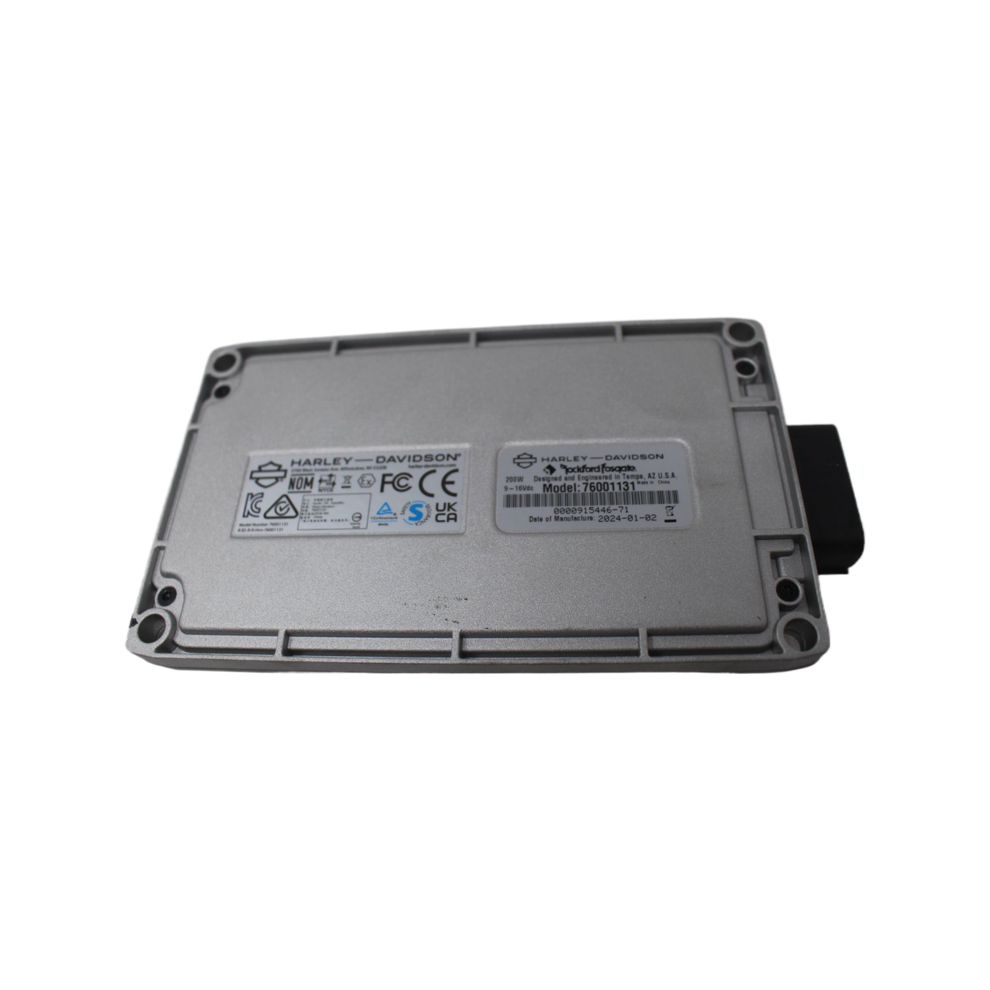 76001131 OEM NTO 2024-2025 HARLEY-DAVIDSON TOURING ROCKFORD FOSGATE 200W AMPLIFIER