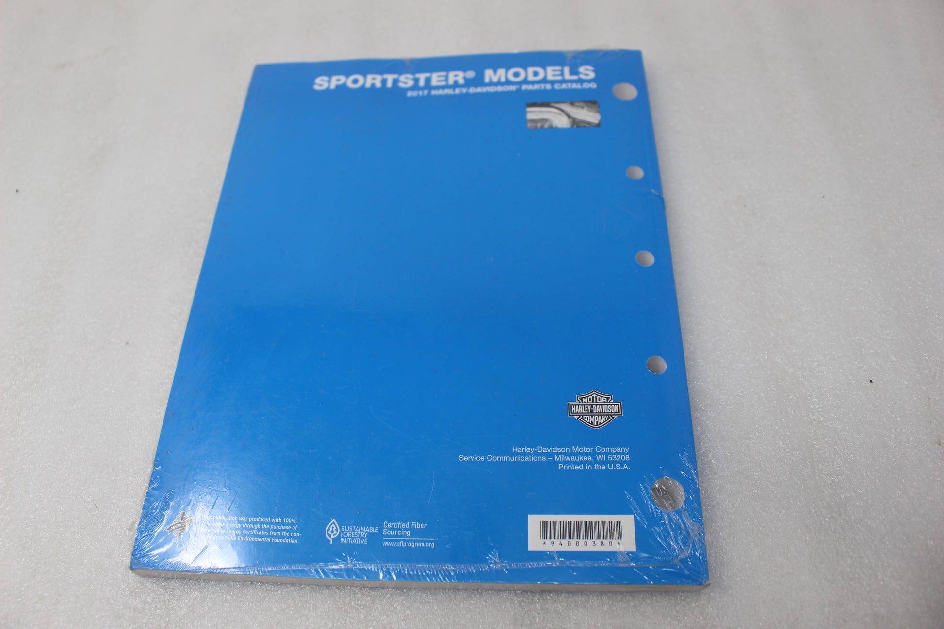 94000380 NEW OEM 2017 HARLEY-DAVIDSON SPORTSTER MODELS PARTS CATALOG