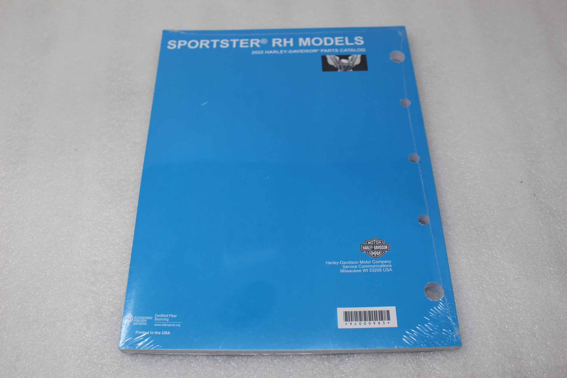 94000983 NEW OEM 2022 HARLEY-DAVIDSON SPORTSTER RH MODELS PARTS CATALOG