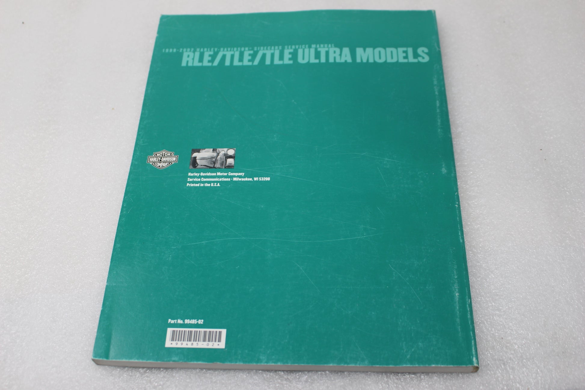 99485-02 OEM 1990-2002 HARLEY-DAVIDSON SIDECAR SERVICE MANUAL RLE/TLE/TLE ULTRA