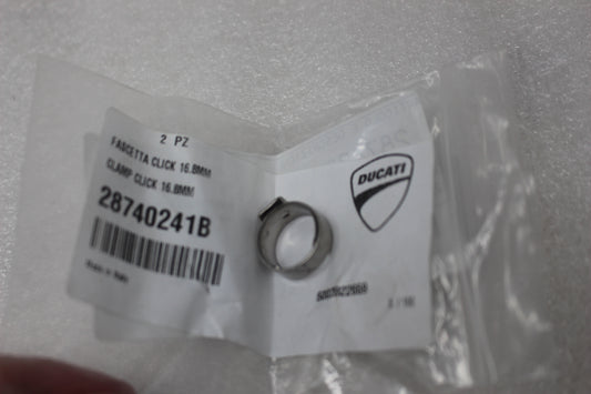 28740241B NEW OEM 2001-2012 DUCATI CLAMP CLICK 16.8MM HOSE GUIDE CLAMP MONSTER SUPERBIKE