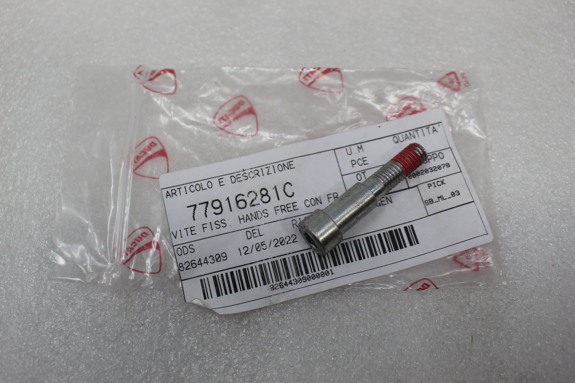 77916281C NEW OEM 2011-2017 DUCATI SPECIAL SCREW DIAVEL MULTISTRADA