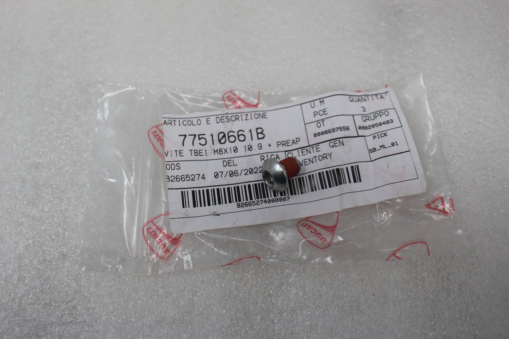 77510661B NEW OEM 2022-2024 DUCATI SCRAMBLER SCREW