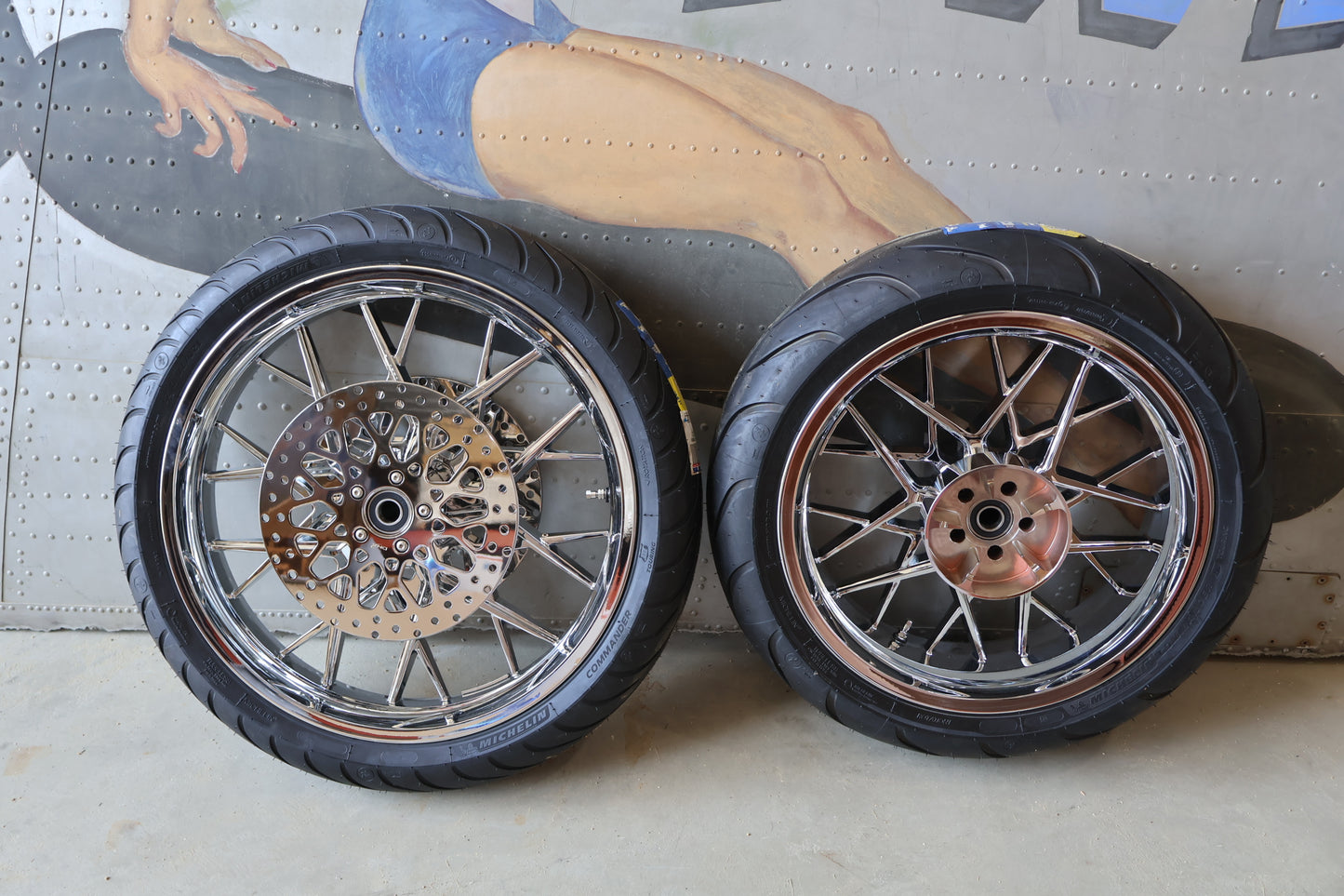 2009-2023 CHROME PRODIGY WHEEL SET W/TIRES FITS HARLEY-DAVIDSON TOURING STREET G