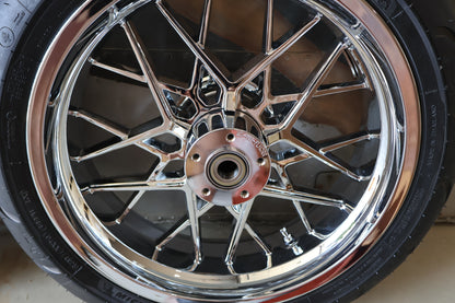 2009-2023 CHROME PRODIGY WHEEL SET W/TIRES FITS HARLEY-DAVIDSON TOURING STREET G