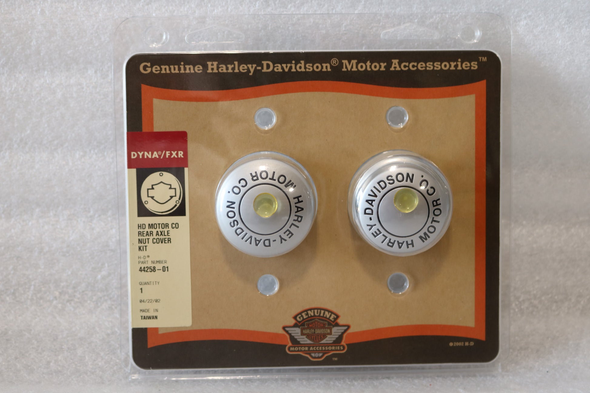 44258-01 NEW OEM 1991-2005 HARLEY-DAVIDSON DYNA FXD HD MOTOR CO REAR AXLE NUT COVER KIT 44258-01