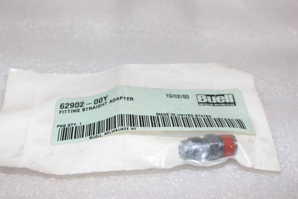 62902-00Y NEW OEM BUELL BLAST FITTING STRAIGHT ADAPTER 62902-00Y