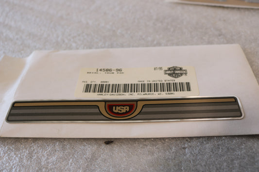 14586-96 NEW OEM 1996 HARLEY-DAVIDSON TOURING FLHTCU TOUR PACK DECAL USA