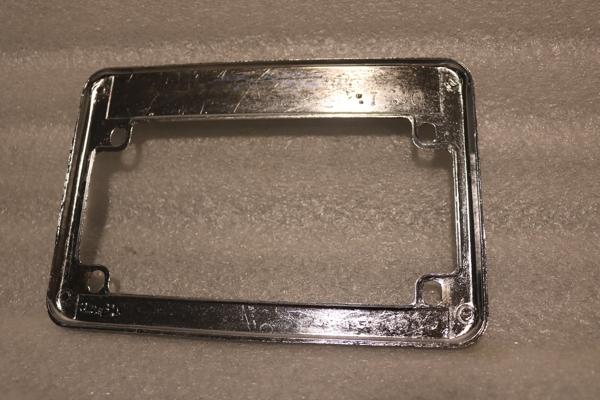 ORIGINAL HARLEY METAL LICENSE PLATE BRACKET FRAME WIEBLER'S DAVENPORT IOWA