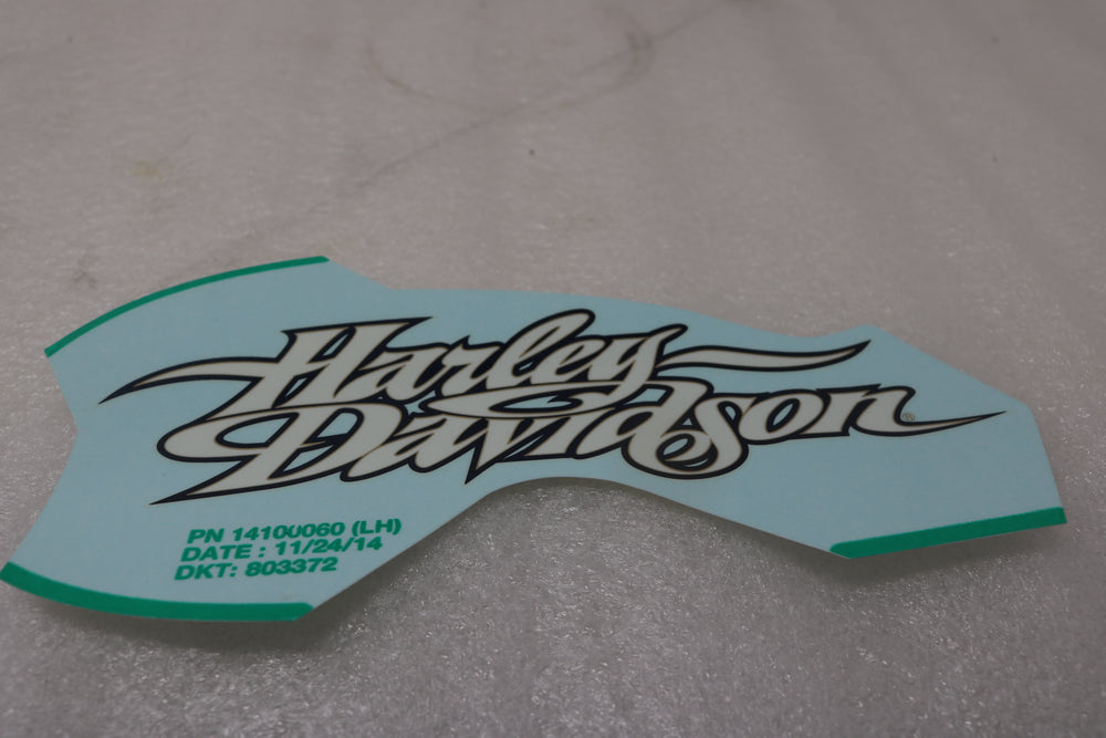 NEW OEM HARLEY SPORTSTER DYNA TOURING LEFT GAS TANK DECAL 14100060