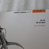 NEW OEM KTM OWNERS MANUAL 2014 50SX 3213027
